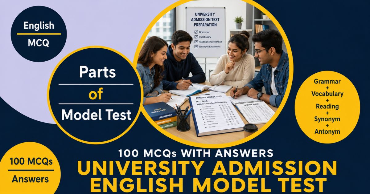 Featured image for “University Admission English Model Test: 100 MCQs with Answers”