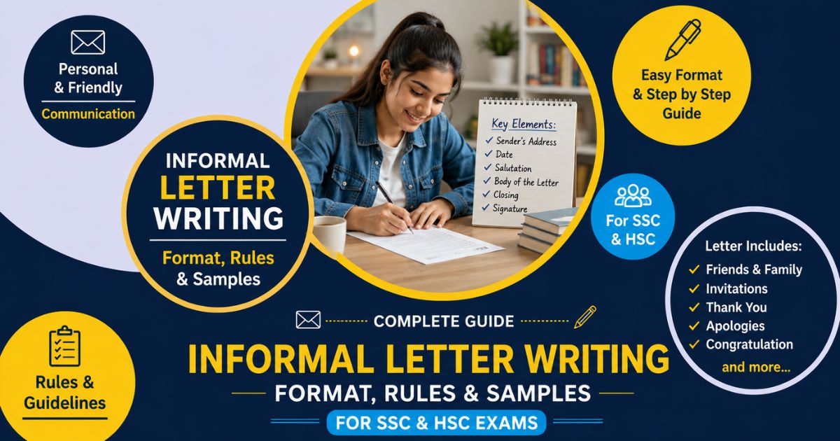 Featured image for “Informal Letter Writing: Format, Rules & Samples for SSC & HSC”