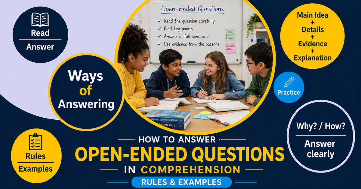 Featured image for “How to Answer Open-Ended Questions in Comprehension: Rules & Examples”