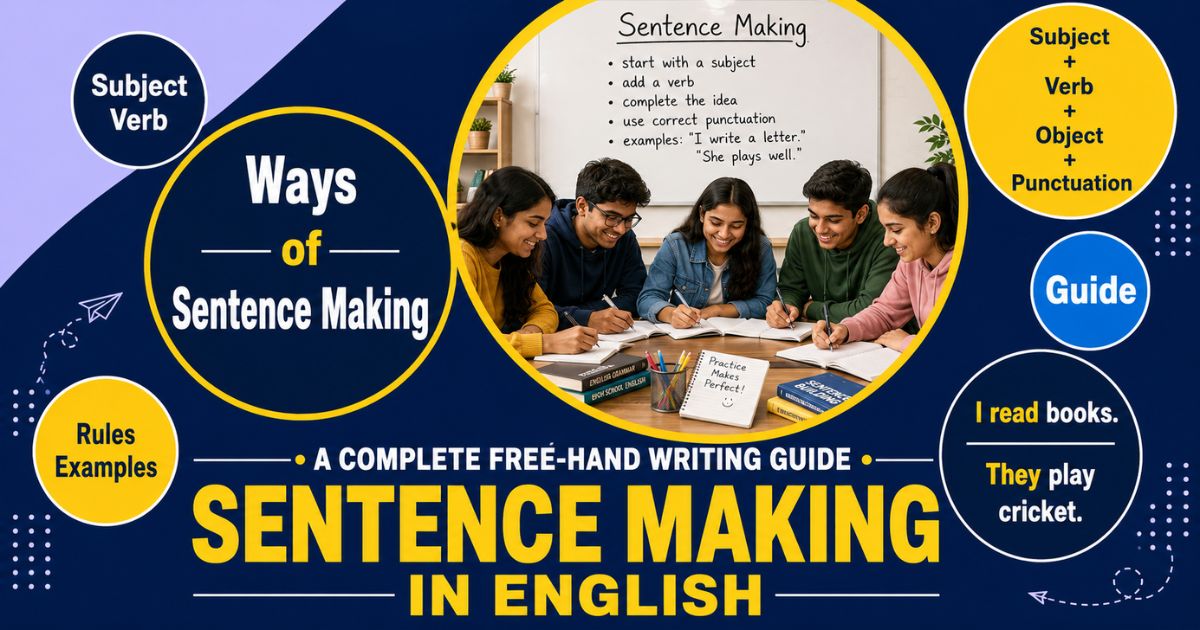 Featured image for “Sentence Making in English: A Complete Free-Hand Writing Guide”