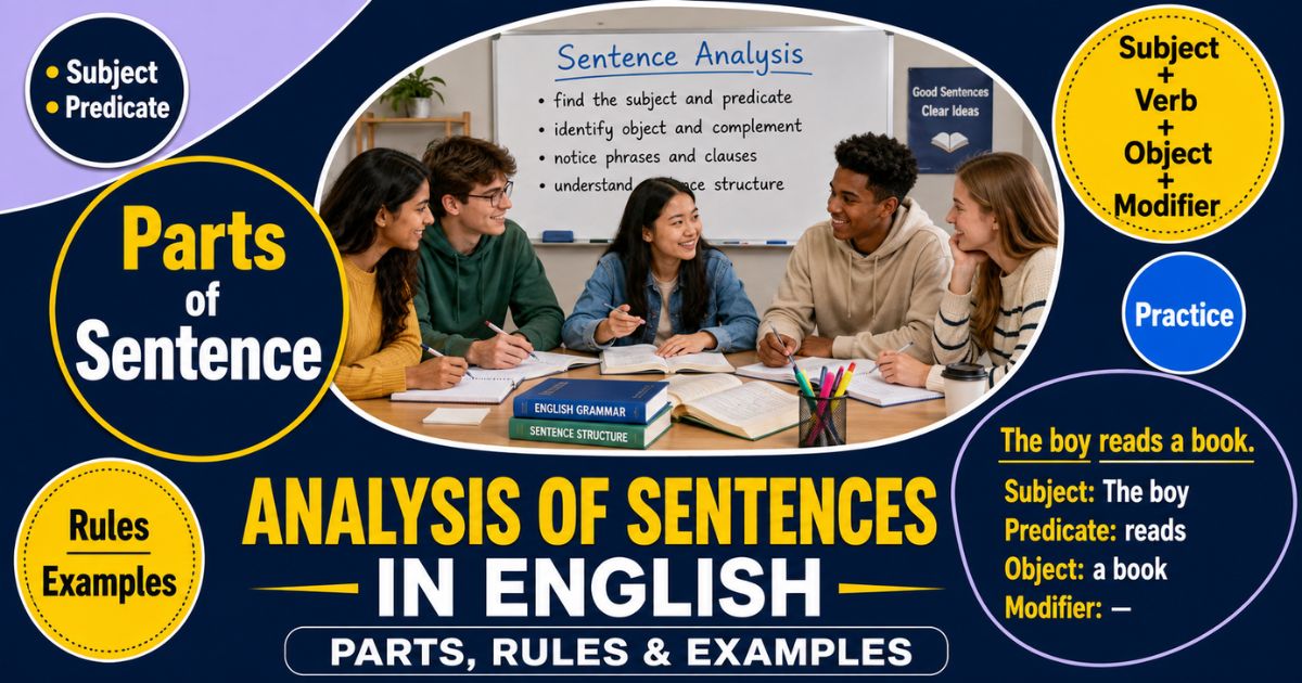 Featured image for “Analysis of Sentences in English: Parts, Rules & Examples”