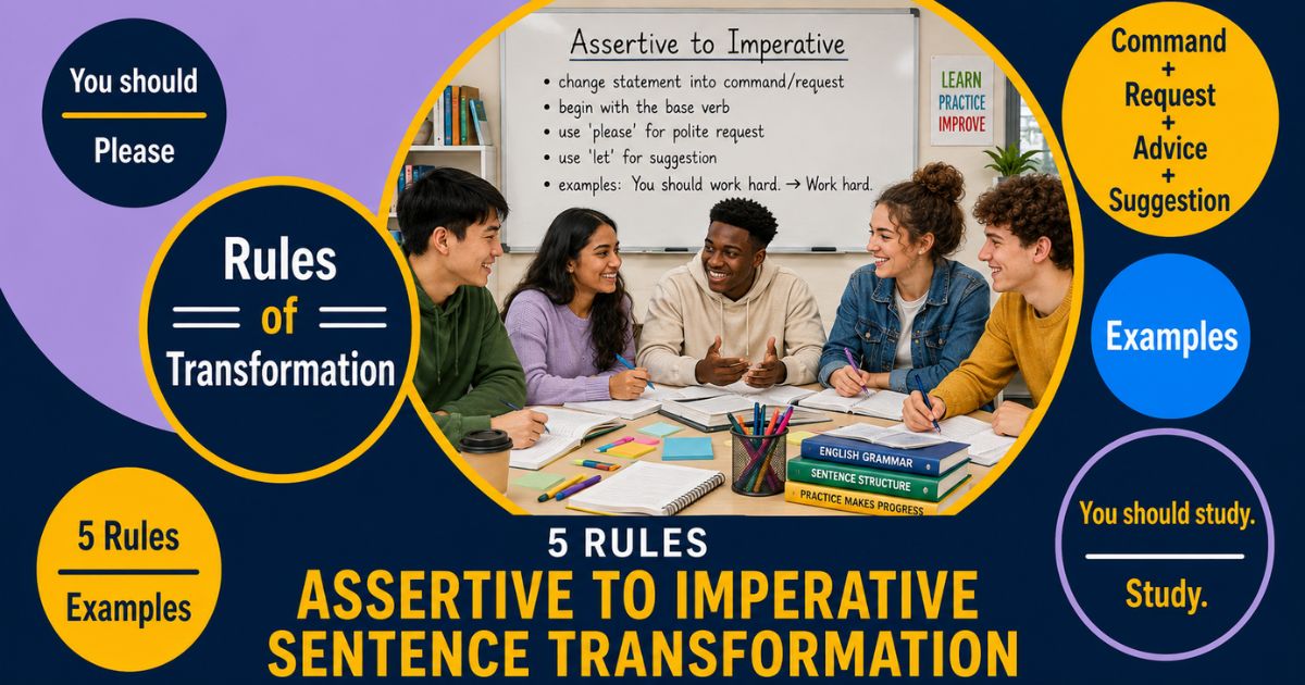Featured image for “Assertive to Imperative Sentence Transformation: 5 Rules”