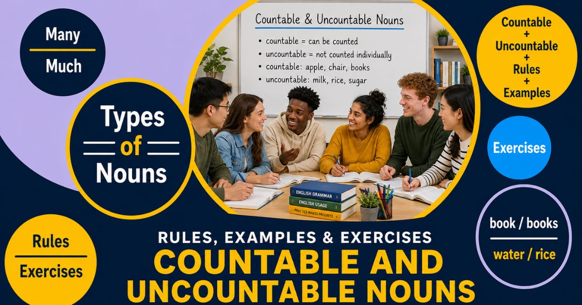 Featured image for “Countable and Uncountable Nouns: Rules, Examples & Exercises”