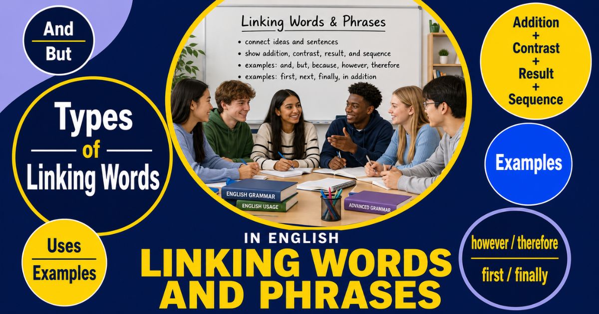 Featured image for “Linking Words and Phrases in English (List with Bengali Meaning)”