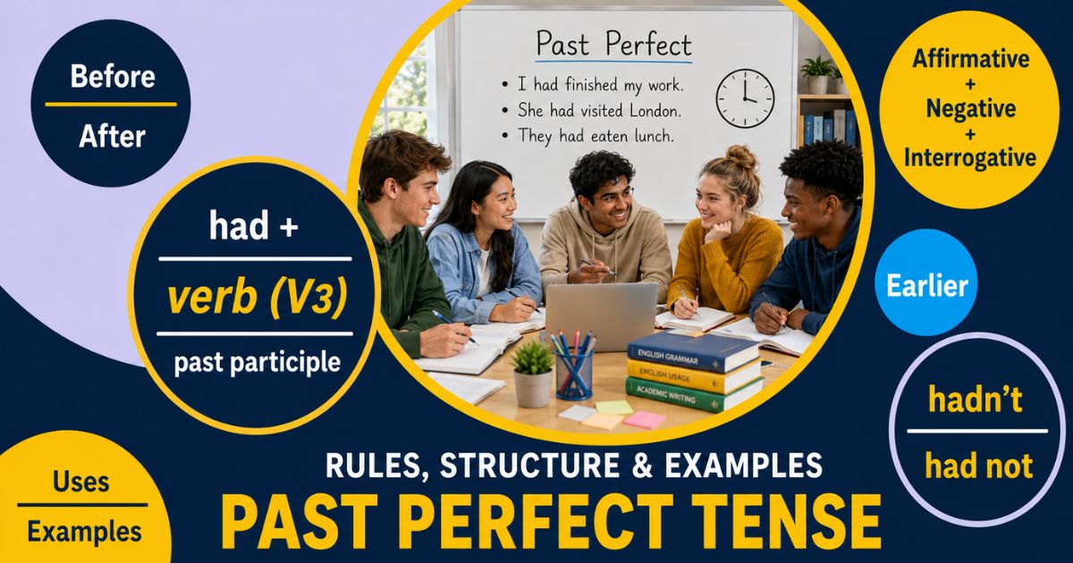 Featured image for “Past Perfect Tense: Rules, Structure & Examples”