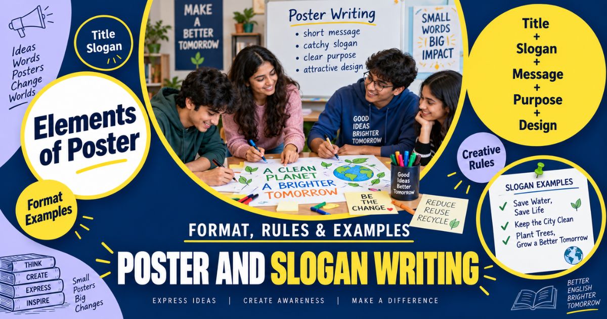 Featured image for “Poster and Slogan Writing: Format, Rules & Examples”