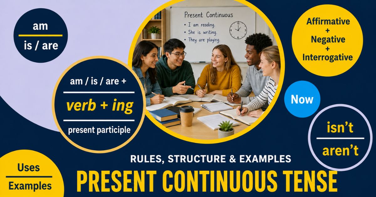 Featured image for “Present Continuous Tense: Rules, Structure & Examples”