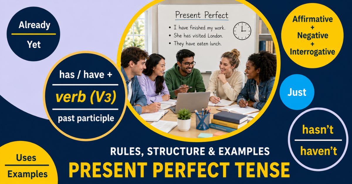 Featured image for “Present Perfect Tense: Rules, Structure & Examples”