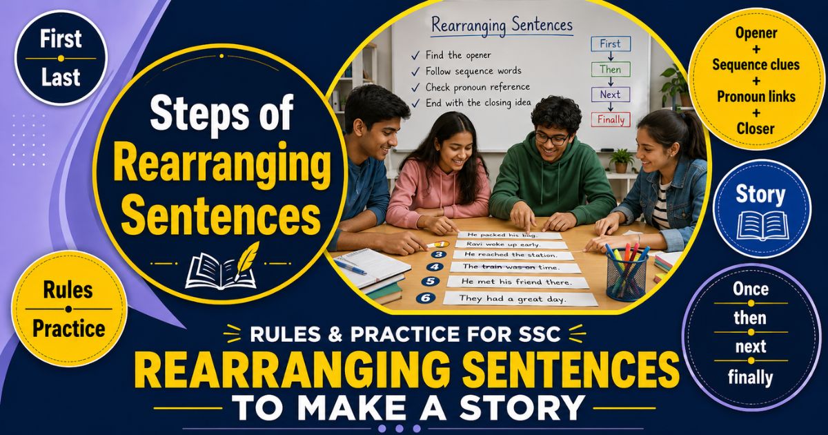 Featured image for “Rearranging Sentences to Make a Story: Rules & Practice for SSC”