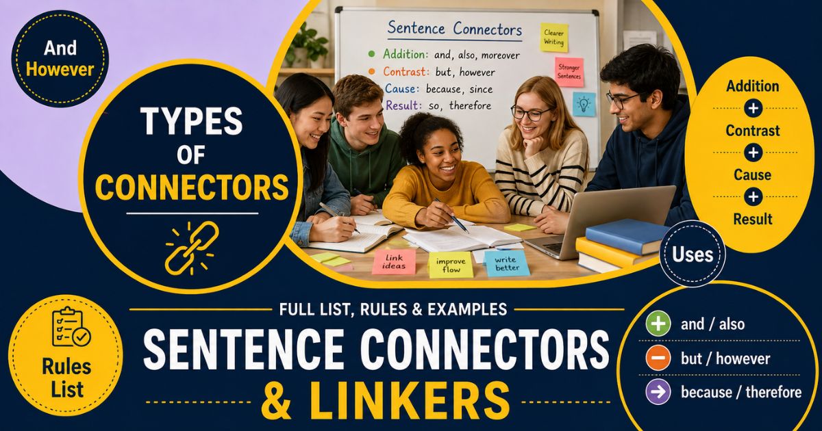 Featured image for “Sentence Connectors and Linkers: Full List, Rules & Examples”