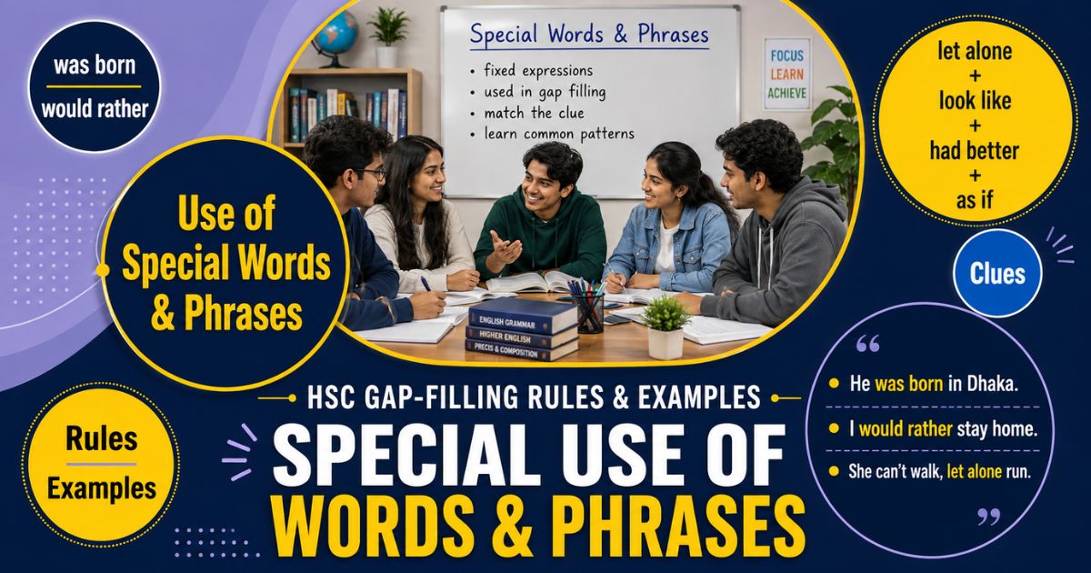 Featured image for “Special Use of Words and Phrases: HSC Gap-Filling Rules & Examples”