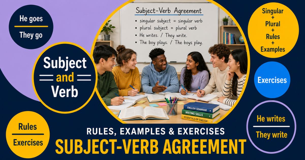 Featured image for “Subject-Verb Agreement: Rules, Examples & Exercises”
