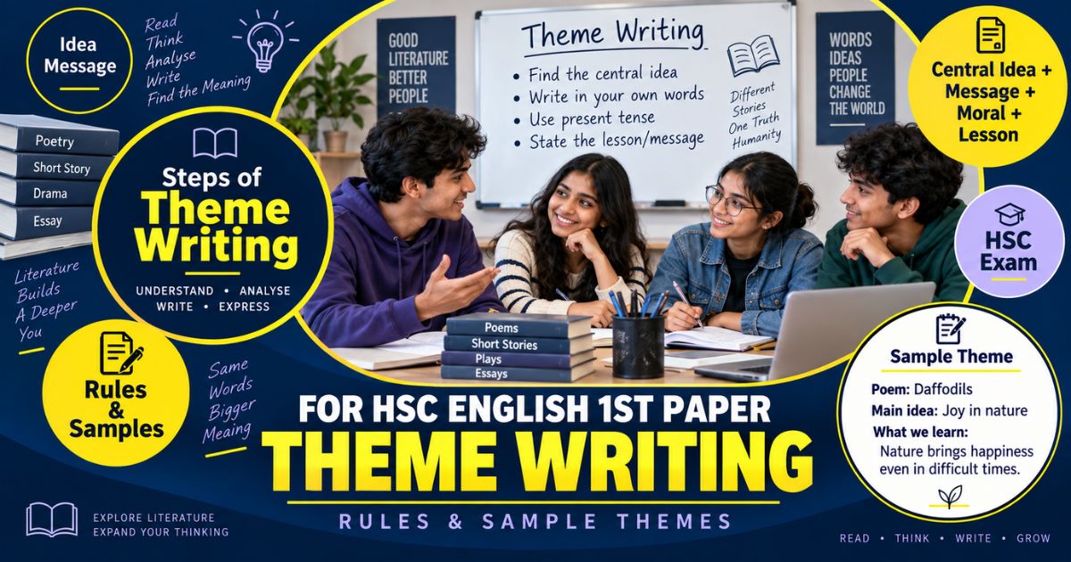 Featured image for “Theme Writing for HSC English 1st Paper: Rules & Sample Themes”